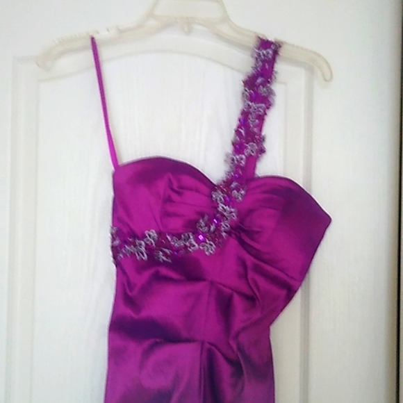 Cache Prom Dress Purple Size 6 - Picture 2 of 6